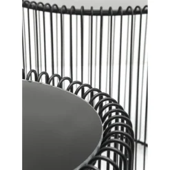 Tables D Appoint Wire Noir (Set/2) O44Cm