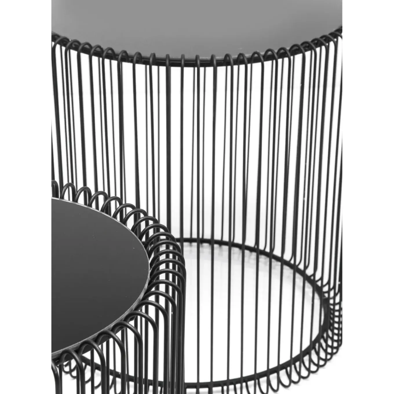 Tables D Appoint Wire Noir (Set/2) O44Cm