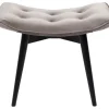 Tabouret Black Vicky Velours Gris 46X59Cm