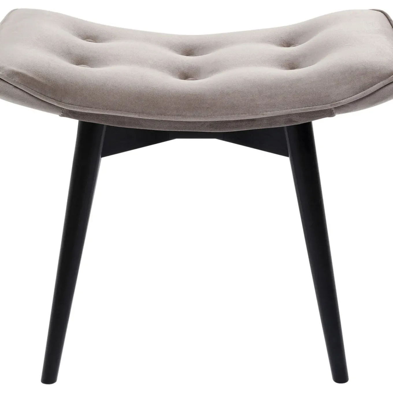 Tabouret Black Vicky Velours Gris 46X59Cm