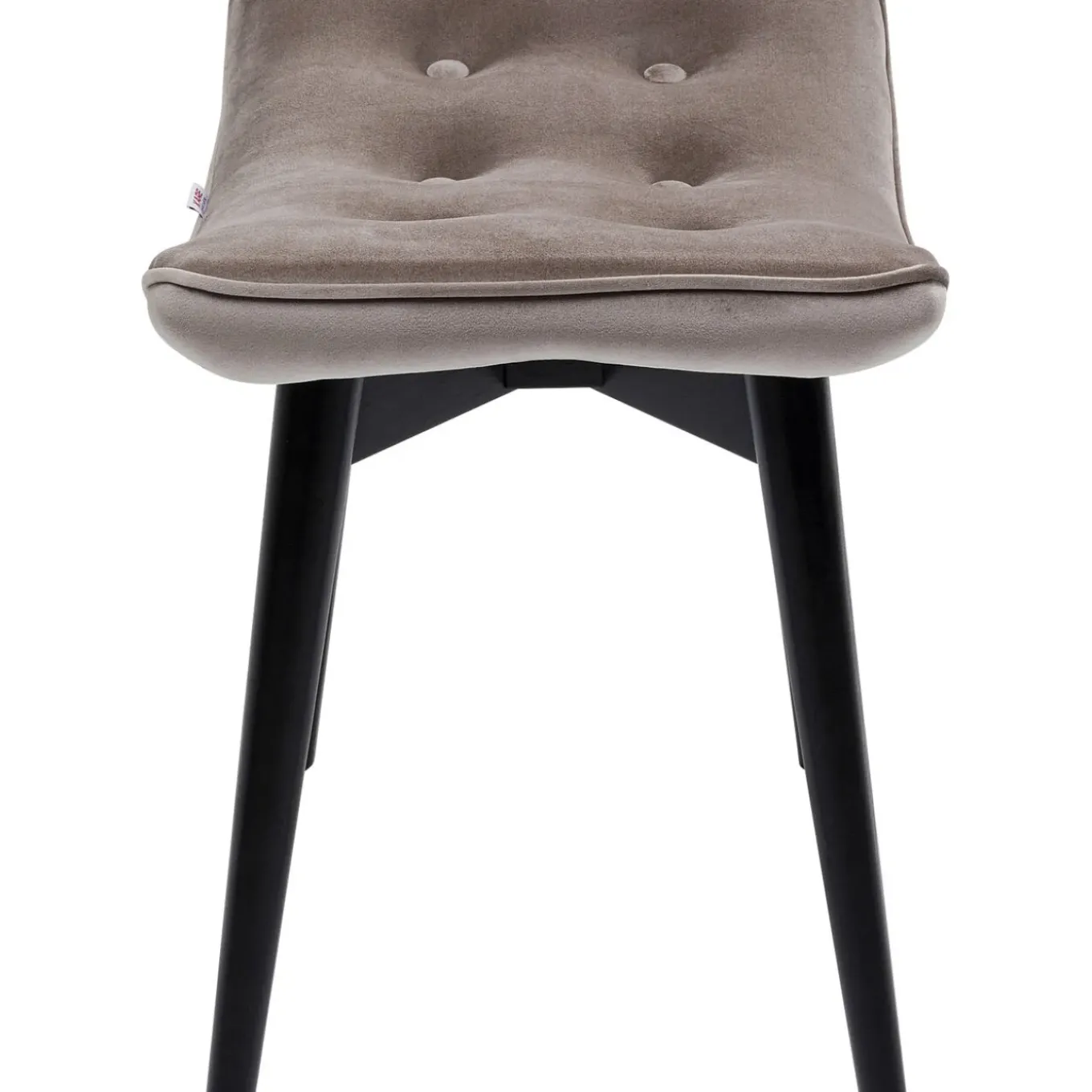 Tabouret Black Vicky Velours Gris 46X59Cm