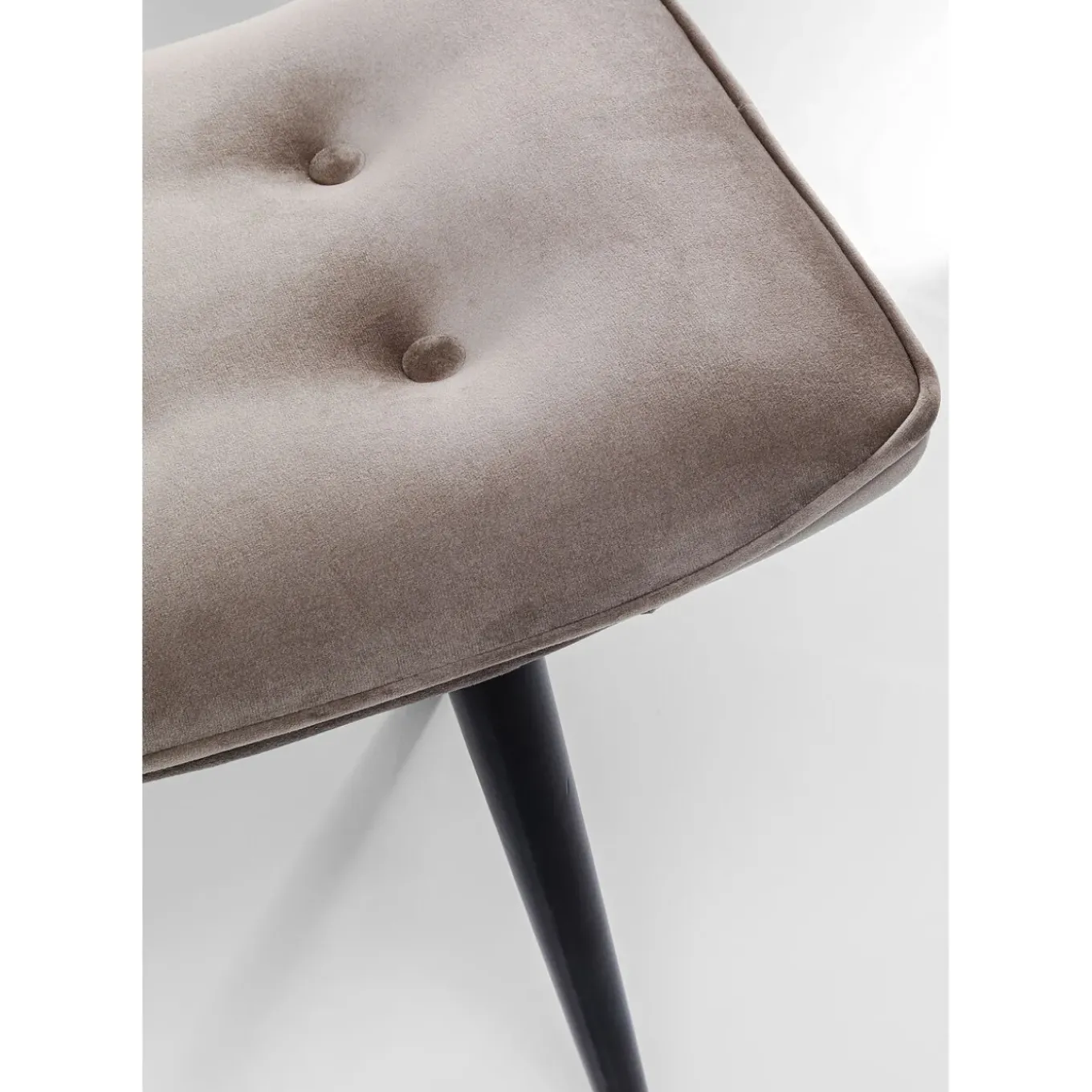 Tabouret Black Vicky Velours Gris 46X59Cm