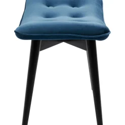 Tabouret Black Vicky Velours Bleu Petrole 59X37Cm