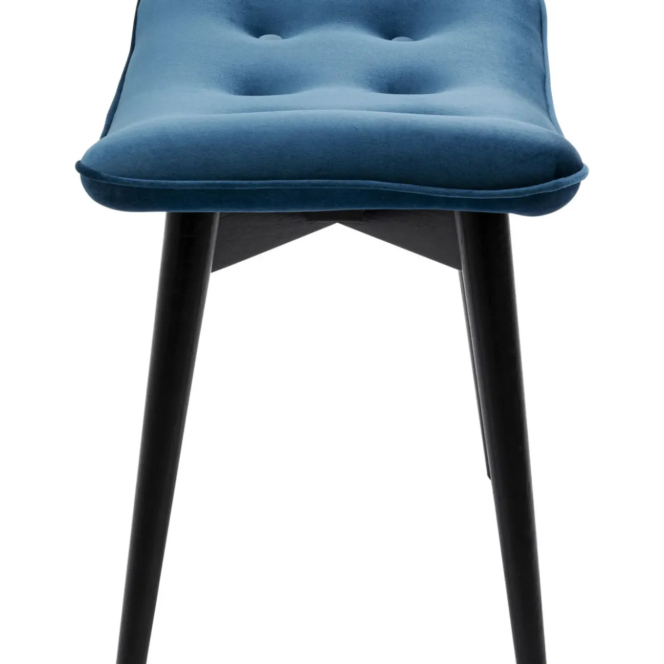 Tabouret Black Vicky Velours Bleu Petrole 59X37Cm
