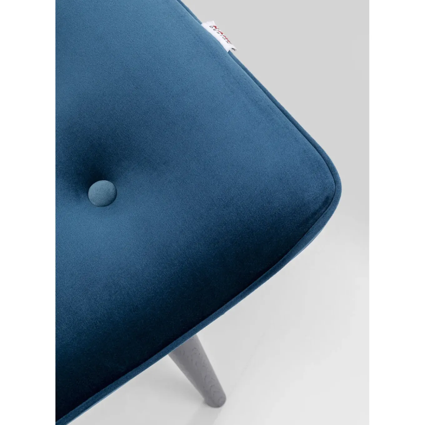 Tabouret Black Vicky Velours Bleu Petrole 59X37Cm