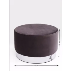 Tabouret Cherry Anthracite Silver O55Cm