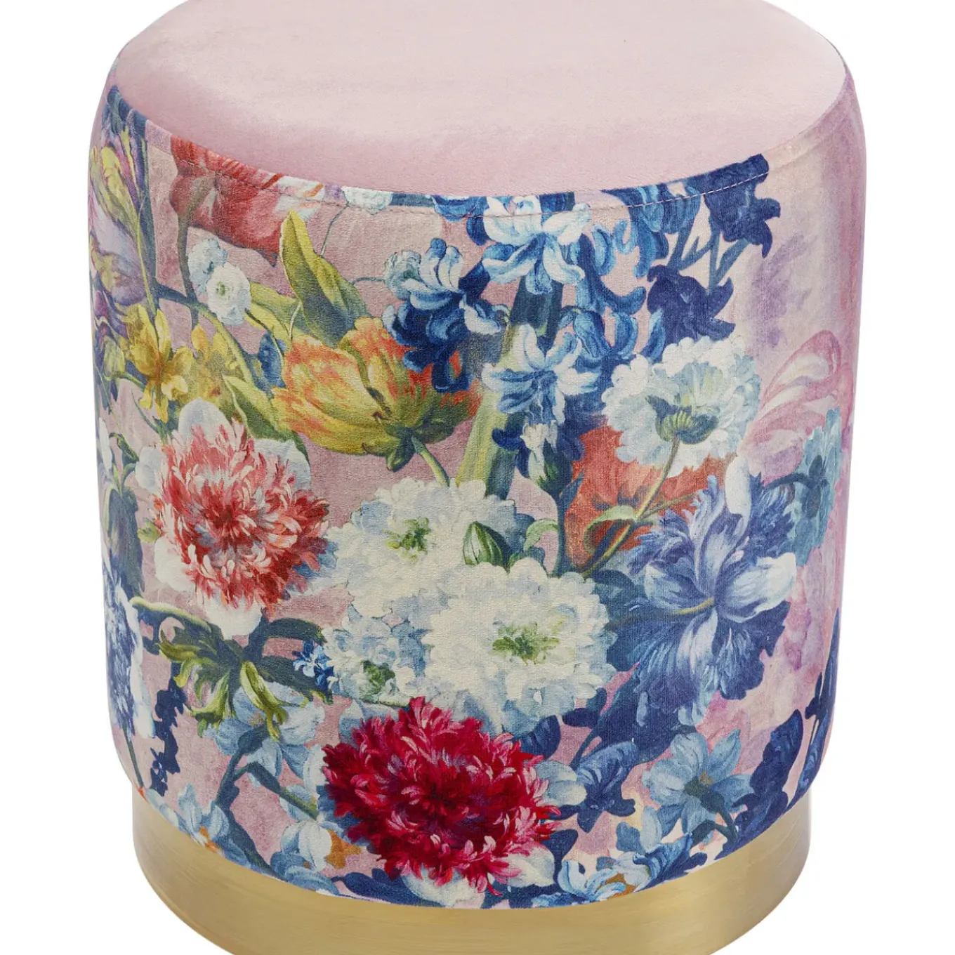 Tabouret Cherry Flower Rose Laiton O32Cm