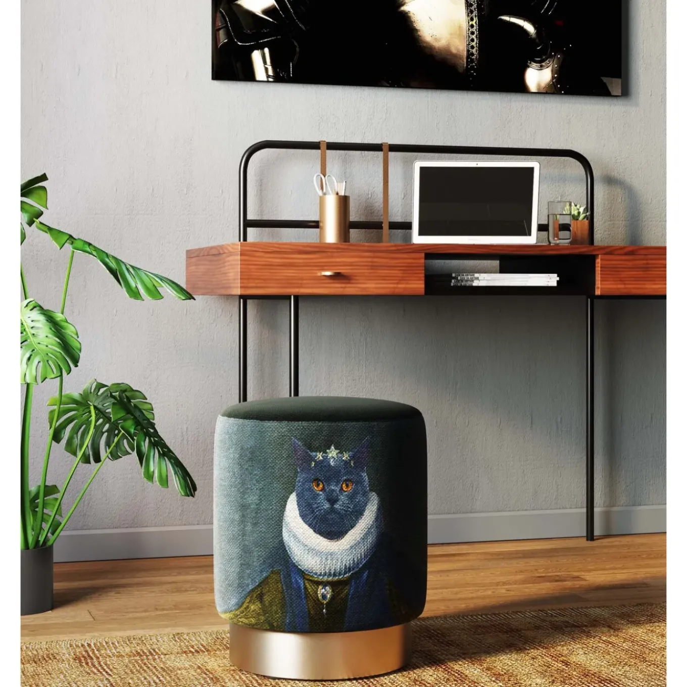 Tabouret Cherry Mr. Cat Laiton O32Cm