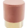 Tabouret Cherry Vieux Rose Laiton O35Cm