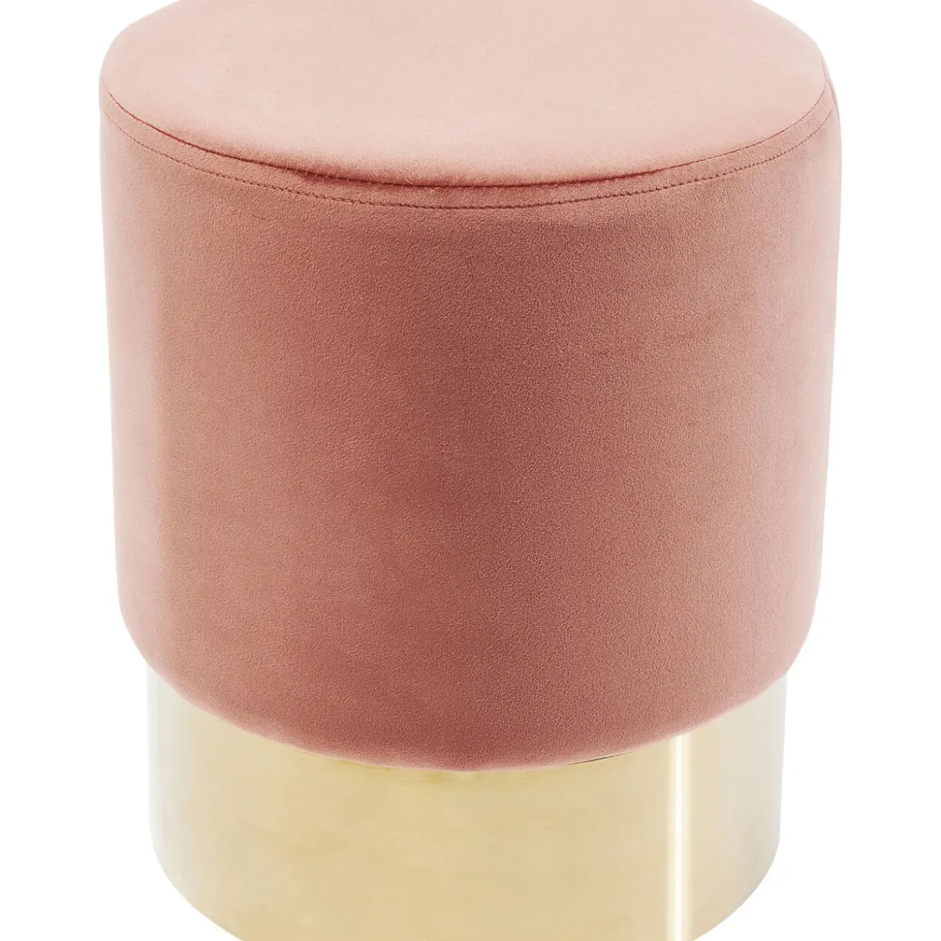 Tabouret Cherry Vieux Rose Laiton O35Cm