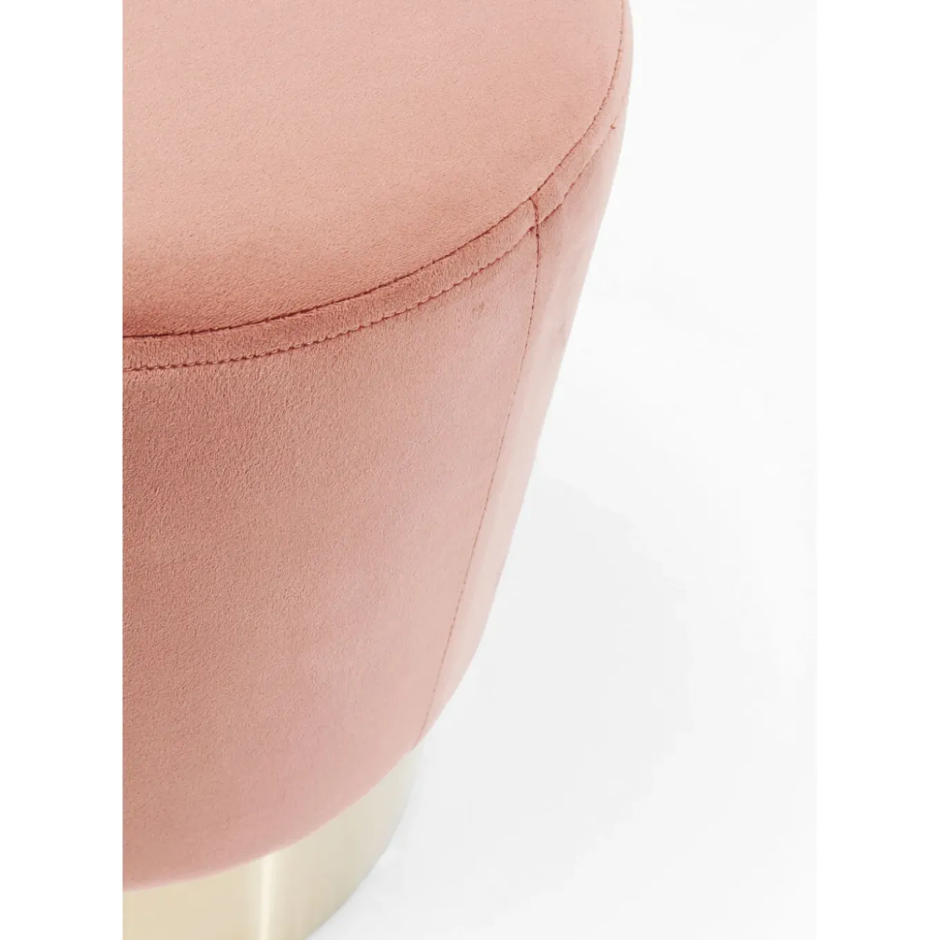 Tabouret Cherry Vieux Rose Laiton O35Cm