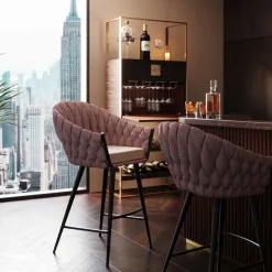 Tabouret De Bar Knot Tweed