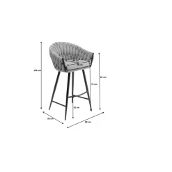 Tabouret De Bar Knot Tweed