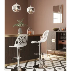 Tabouret De Bar Ornament Blanc