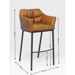 Tabouret De Bar Thinktank Quattro Marron