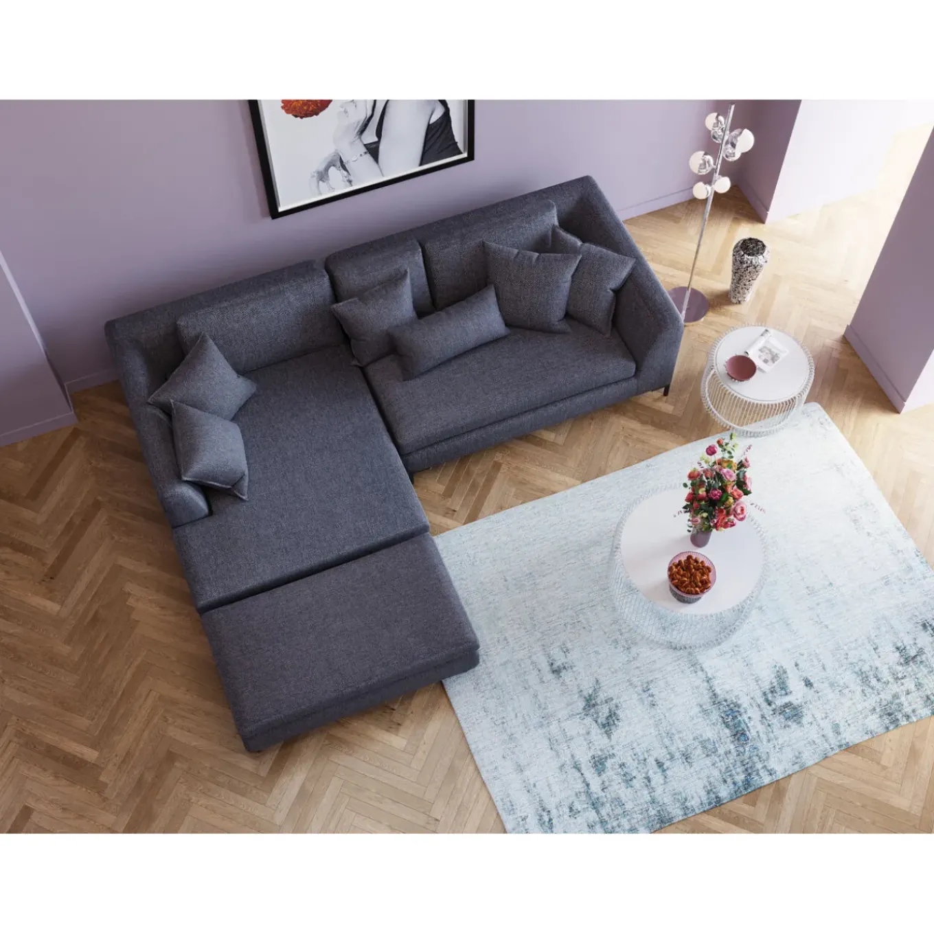 Tabouret Gianni Gris