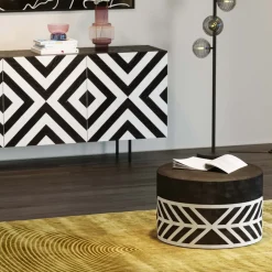 Tabouret Jenna Noir O61Cm