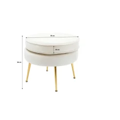 Tabouret Water Lily Beige O50Cm