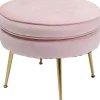 Tabouret Water Lily Dore Rose O50Cm