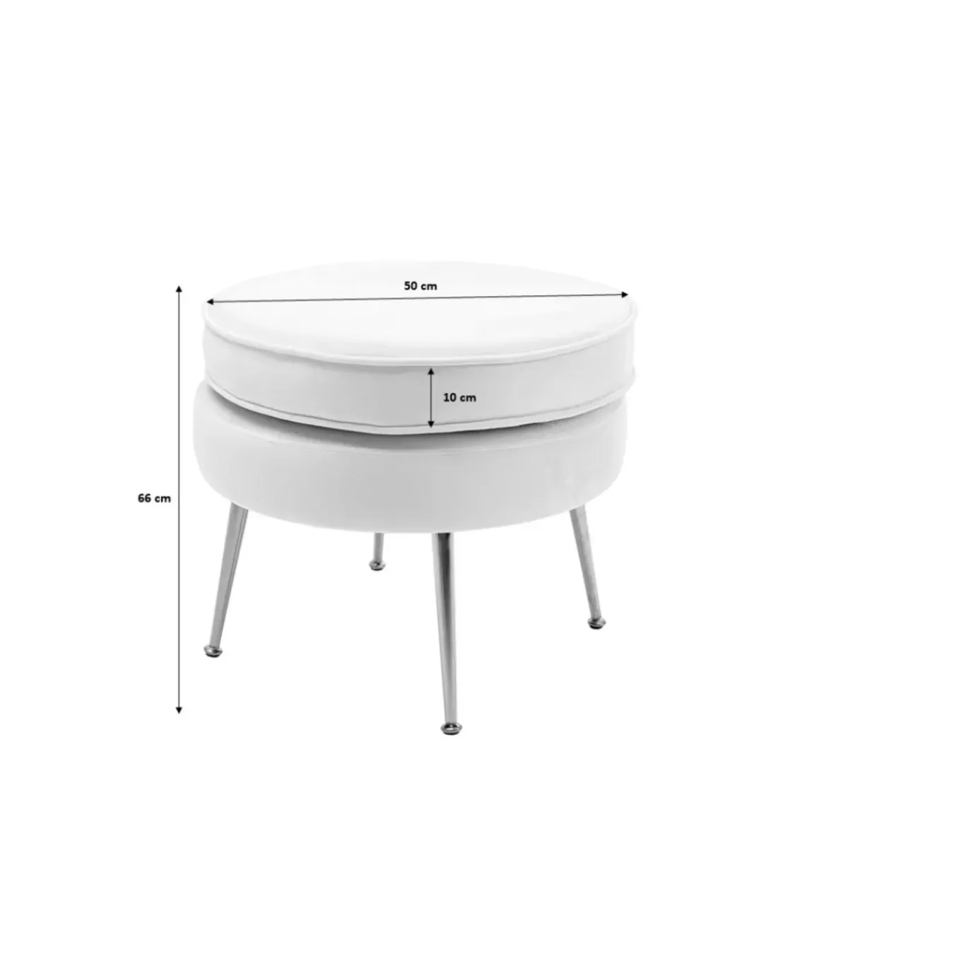 Tabouret Water Lily Dore Rose O50Cm