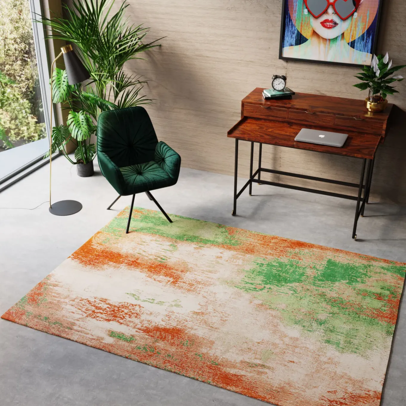 Tapis Downtown Vert 170X240Cm