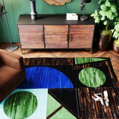 Tapis En Cuir Shifted 170X240Cm