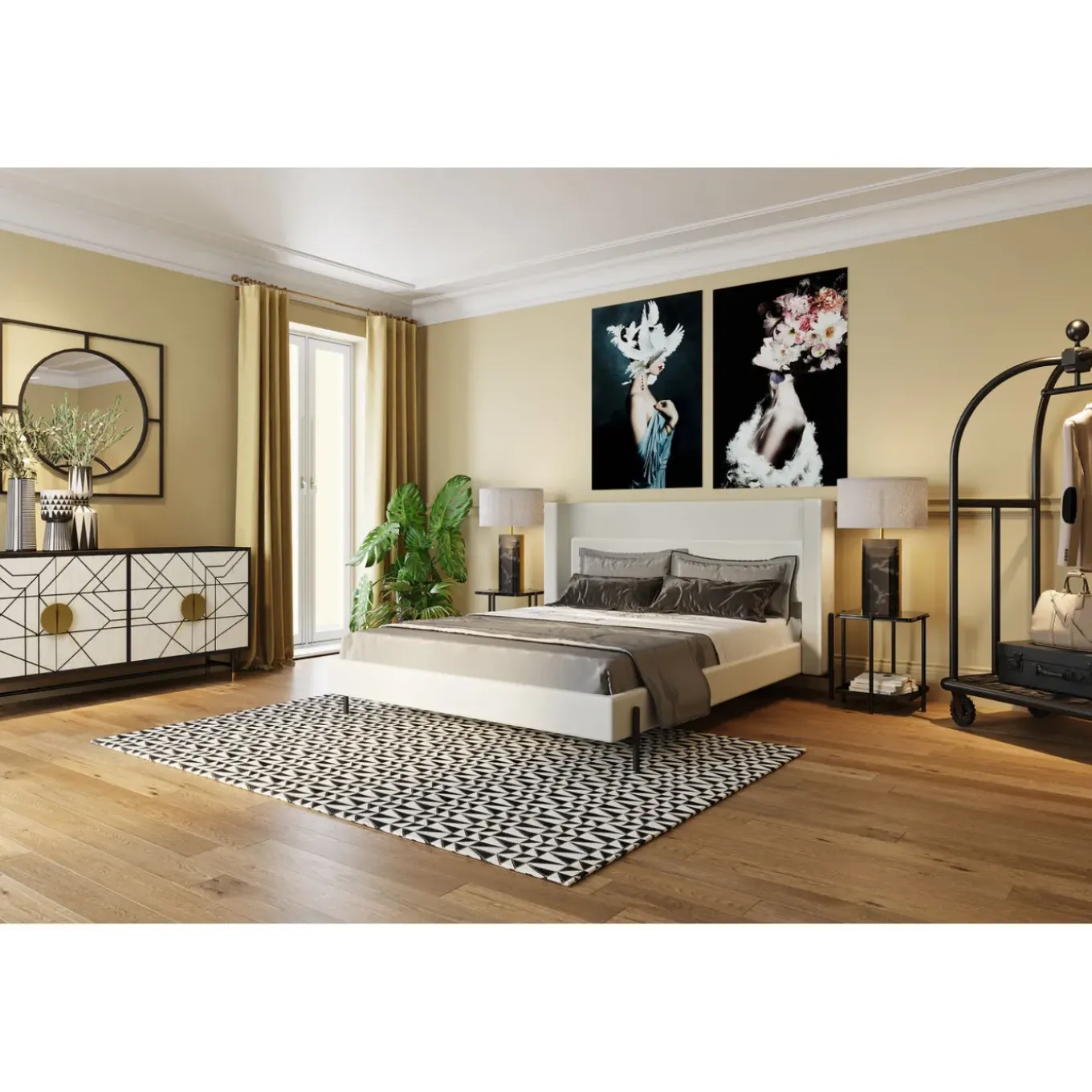 Tapis En Cuir Zigzag 170X240Cm