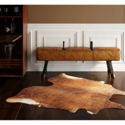 Tapis Hide Noir-Marron 232X255Cm