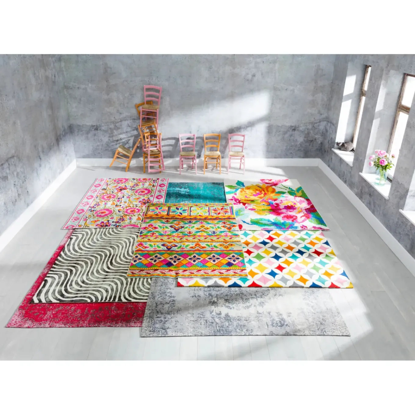 Tapis Kelim Pop Gris 170X240Cm