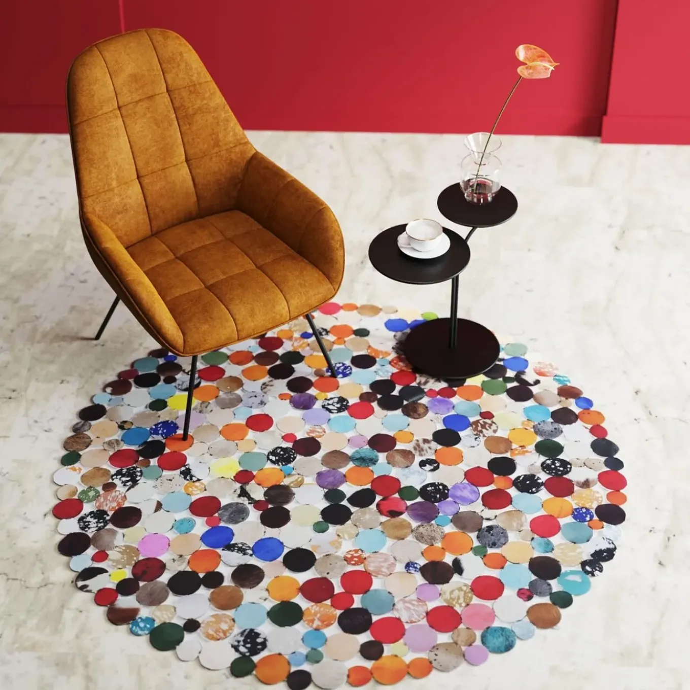 Tapis Rond Circle Multi O150Cm