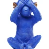 Tirelire Monkey Mizaru Bleu