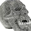 Tirelire Skull Crystal Argentee