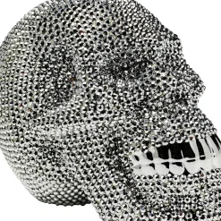 Tirelire Skull Crystal Argentee