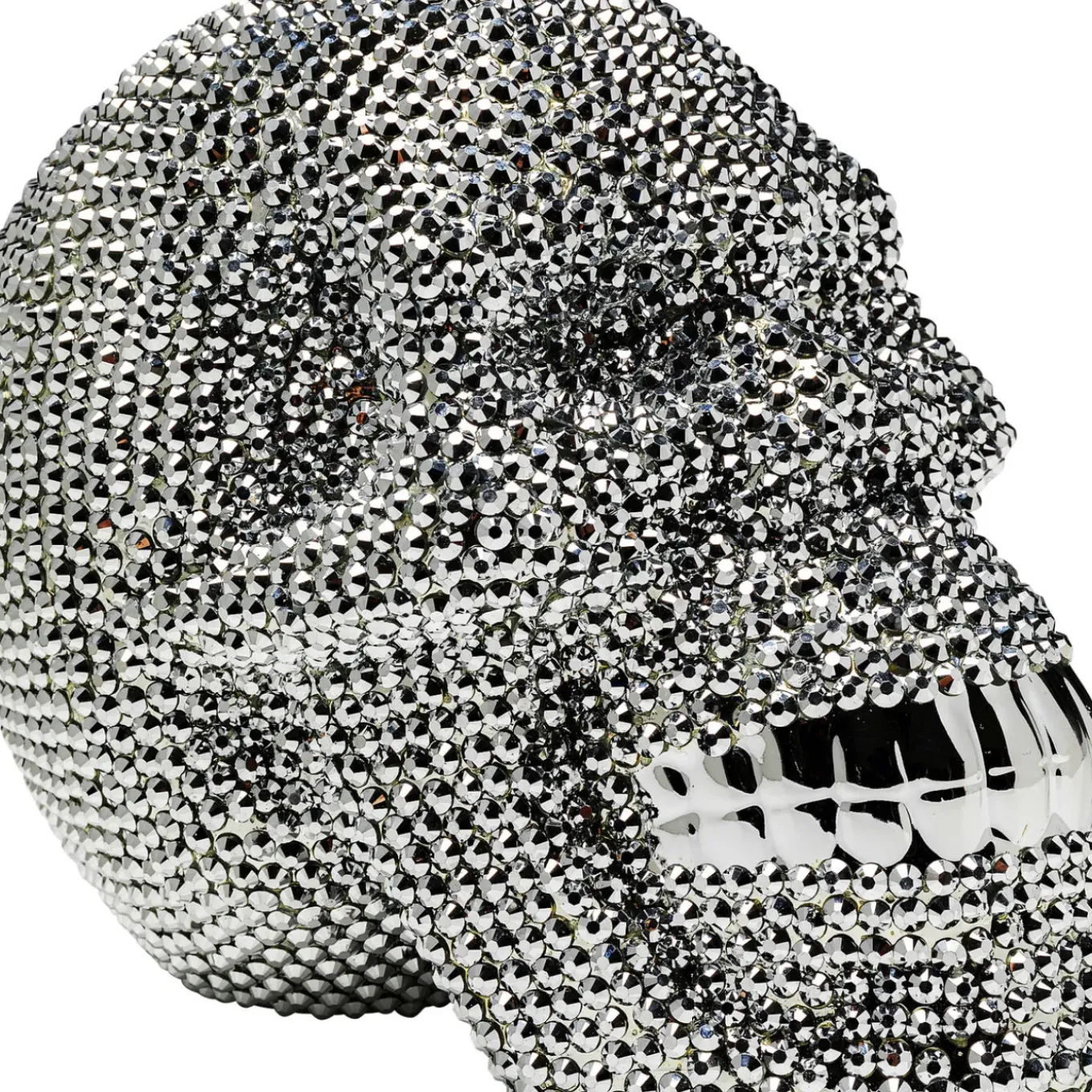 Tirelire Skull Crystal Argentee