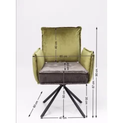 Tourne Chaise A. Acc. Chelsea.Vert