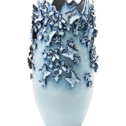 Vase Butterflies Bleu Clair 50Cm