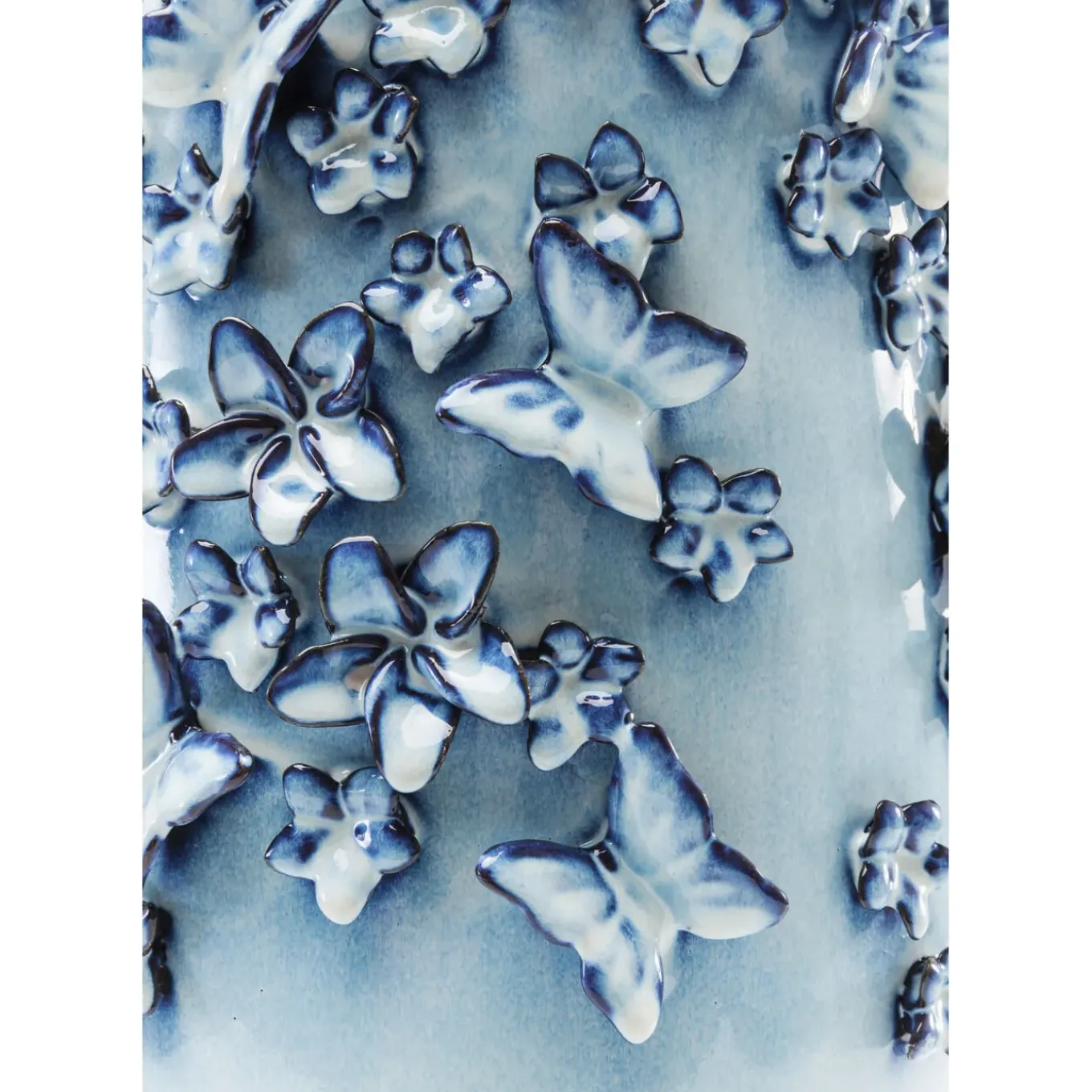 Vase Butterflies Bleu Clair 50Cm