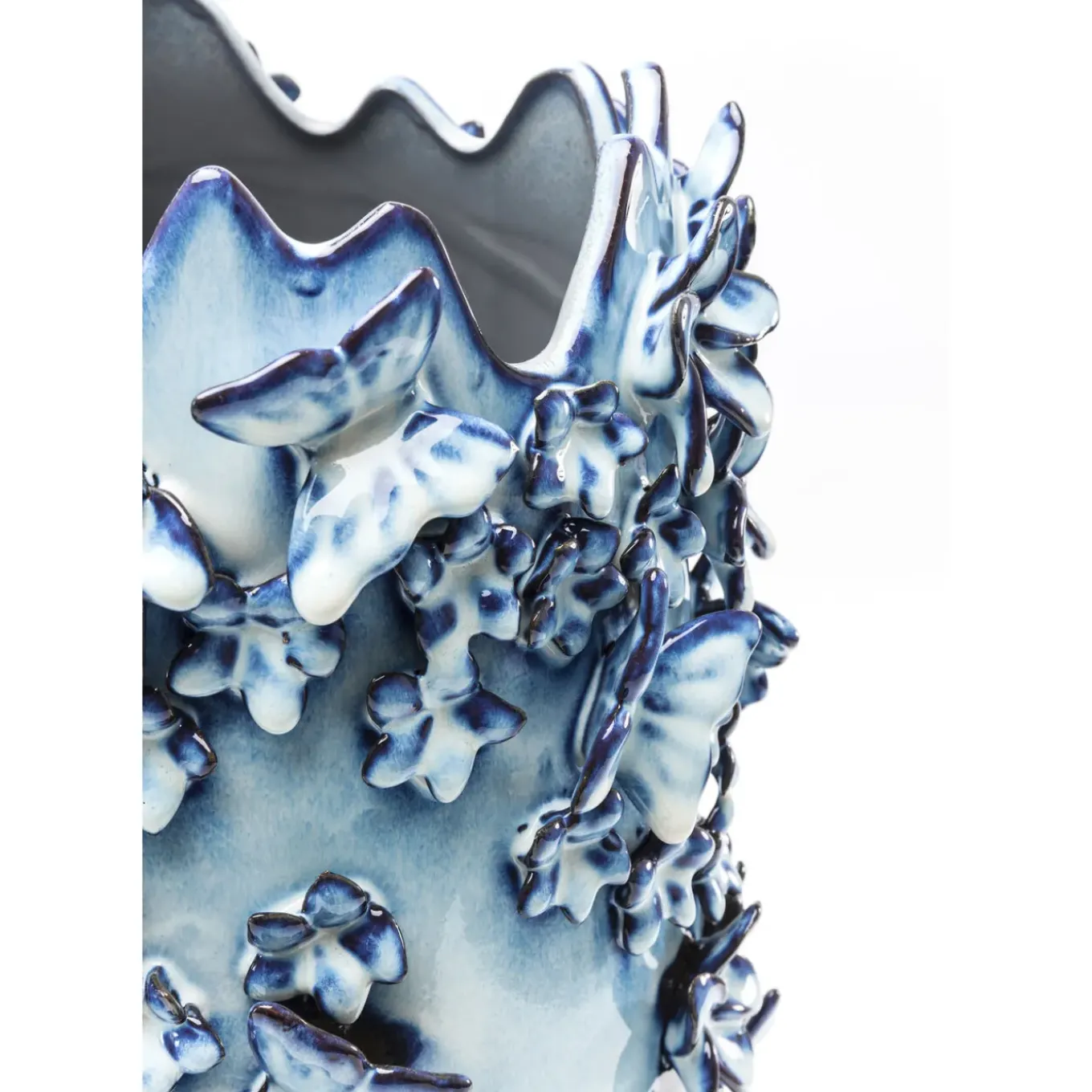 Vase Butterflies Bleu Clair 50Cm