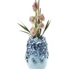 Vase Butterflies Bleu Clair 35Cm