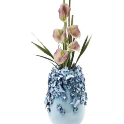 Vase Butterflies Bleu Clair 35Cm