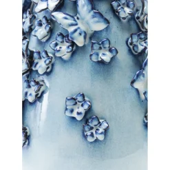 Vase Butterflies Bleu Clair 35Cm