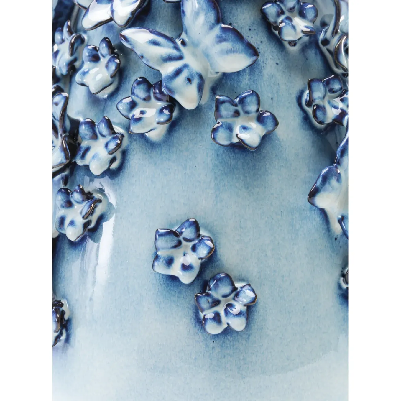 Vase Butterflies Bleu Clair 35Cm