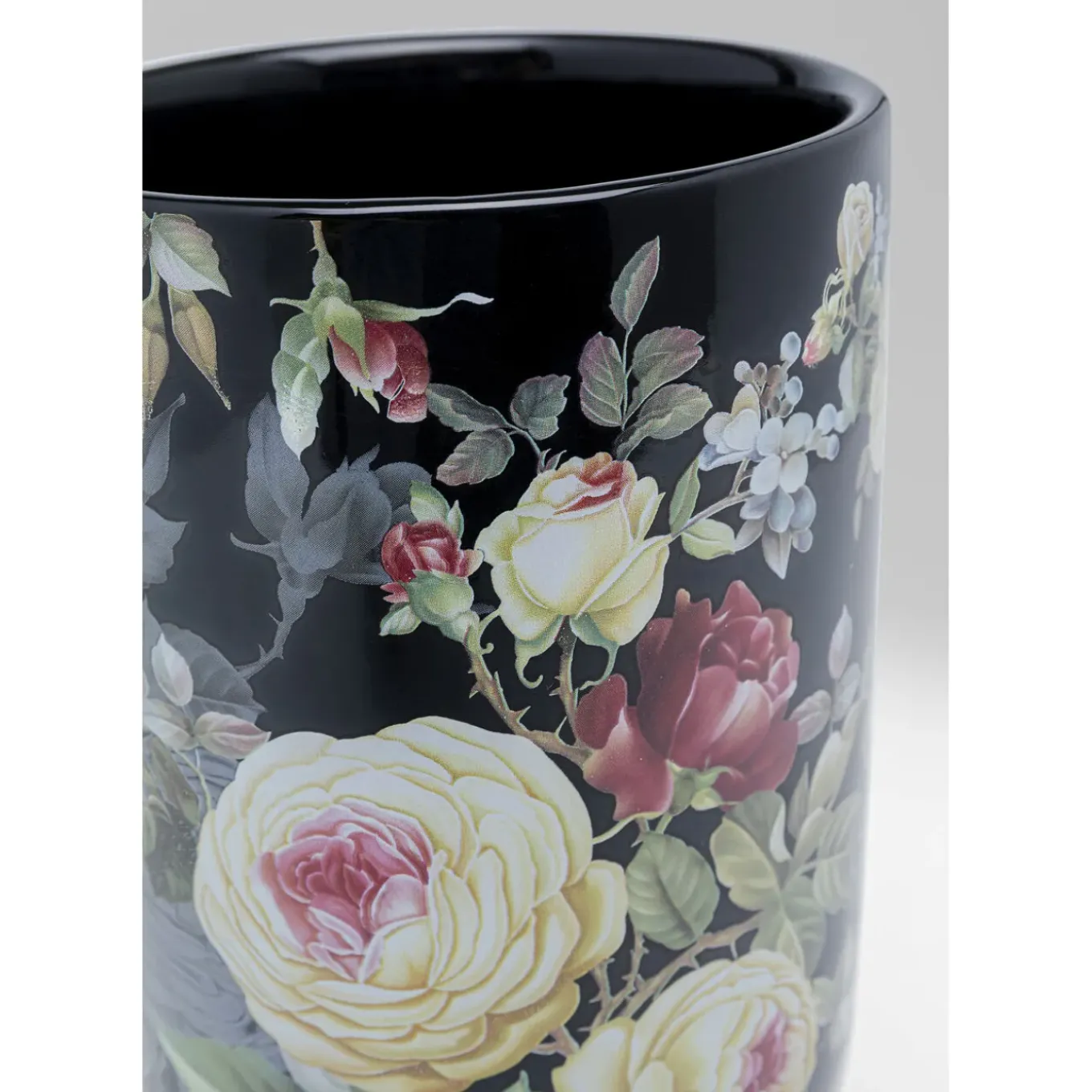 Vase Décoratif Rose Magic Noir 27Cm