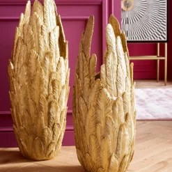 Vase Feathers Dore 80