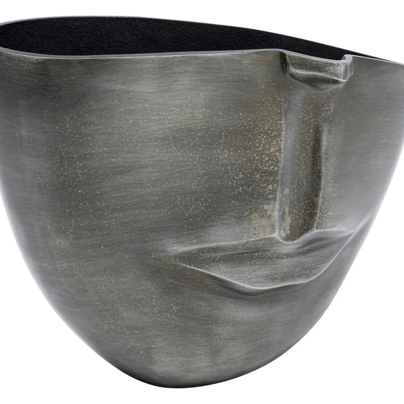 Vase Half Face Anthracite 31Cm