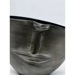 Vase Half Face Anthracite 31Cm