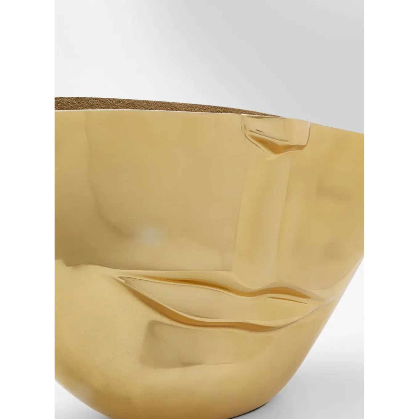 Vase Half Face Dore 46Cm