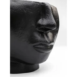 Vase Half Face Noir 23Cm