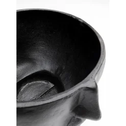 Vase Half Face Noir 23Cm