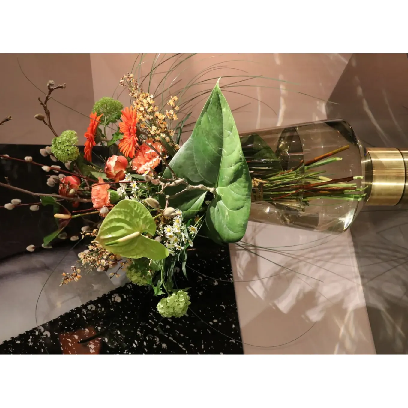 Vase Noble Ring Marron 40Cm